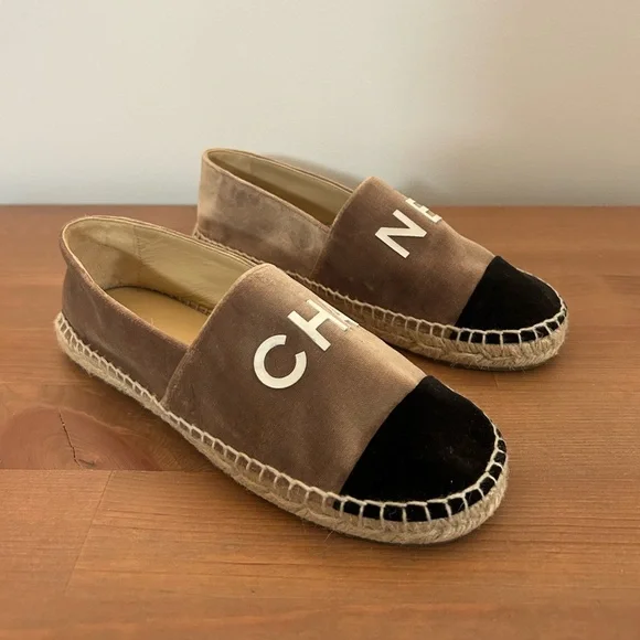 Chanel beige velvet espadrille. Size 36 - Picture 2 of 6